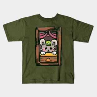 stardew hat mouse shopkeeper window Kids T-Shirt